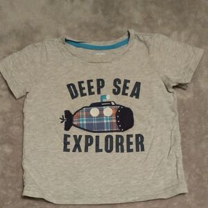 Carter's Light Gray 'Deep Sea Explorer' Submarine Graphic Tee